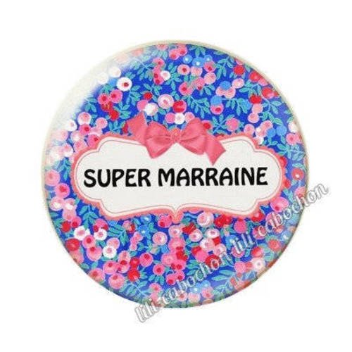 Cabochon en résine époxy 25 mm * marraine bb9