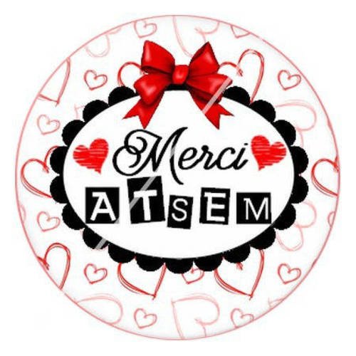 Cabochon résine a coller 25 mm pour atsem 11 