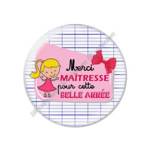 Cabochon résine a coller 25 mm maîtresse t77 