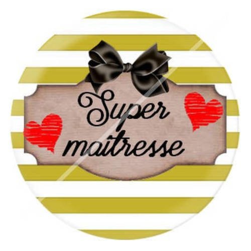 Cabochon résine a coller 25 mm pour super maîtresse 5 