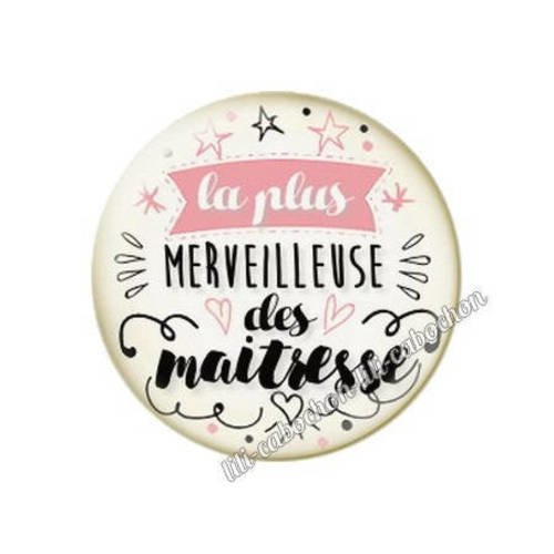 Cabochon résine a coller 25 mm maîtresse r8 