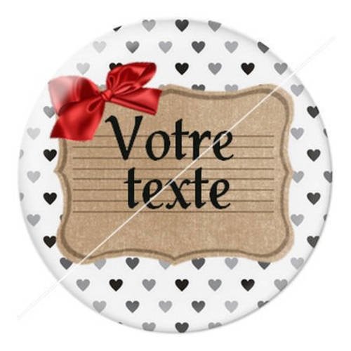 Cabochon résine a coller 25 mm à personnaliser avec votre texte ref b61 