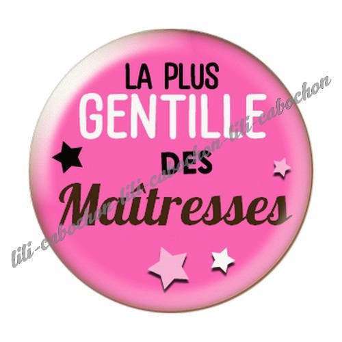 Cabochon résine a coller 25 mm maîtresse i32 