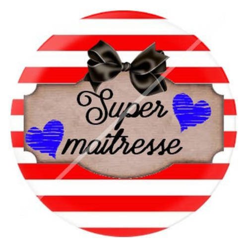 Cabochon résine a coller 25 mm pour super maîtresse 2 