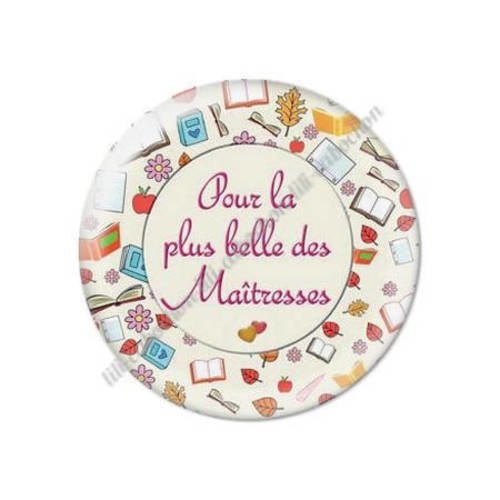 Cabochon résine a coller 25 mm maîtresse t11 