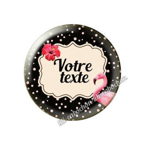 Cabochon résine a coller 25 mm à personnaliser avec votre texte ref g27