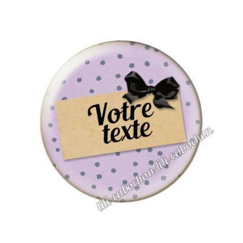 Cabochon résine a coller 25 mm à personnaliser avec votre texte ref g35