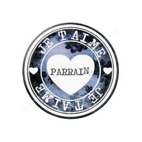 Cabochon résine a coller 25 mm parrain a2 