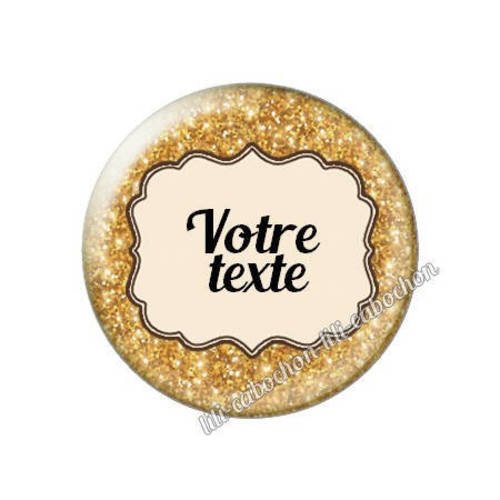 Cabochon résine a coller 25 mm à personnaliser avec votre texte ref g42