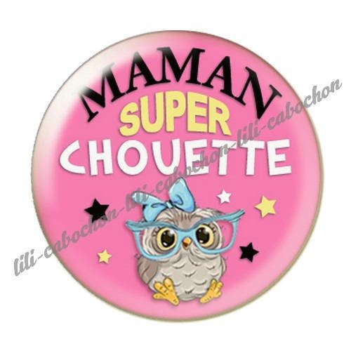 Cabochon résine a coller 25 mm  je t'aime maman l70 