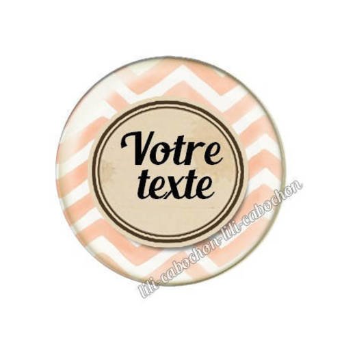 Cabochon résine a coller 25 mm à personnaliser avec votre texte ref g4