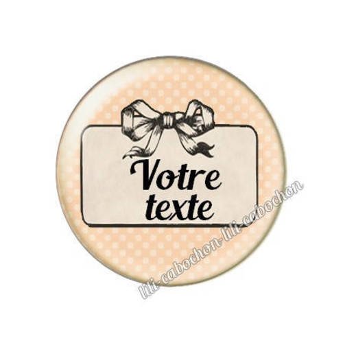 Cabochon résine a coller 25 mm à personnaliser avec votre texte ref g9