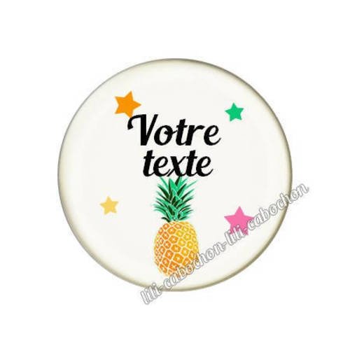 Cabochon résine a coller 25 mm à personnaliser avec votre texte ref g17