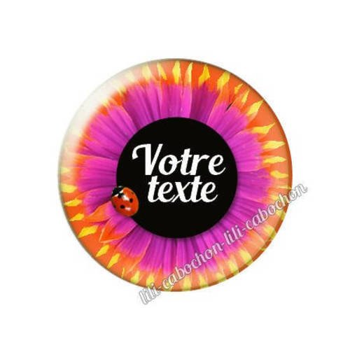 Cabochon résine a coller 25 mm à personnaliser avec votre texte ref g23