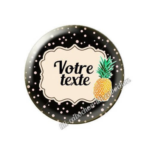 Cabochon résine a coller 25 mm à personnaliser avec votre texte ref g22