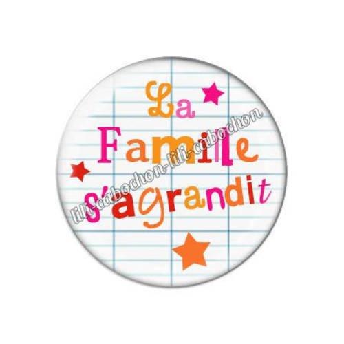 Cabochon résine a coller 25 mm la famille d'agrandit 2