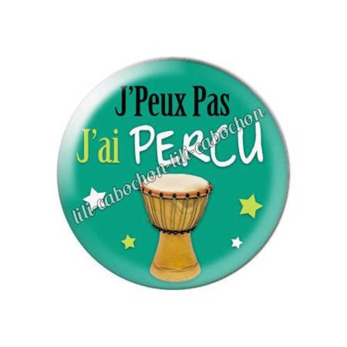 Cabochon résine a coller 25 mm j'peux pas j'ai percu aa