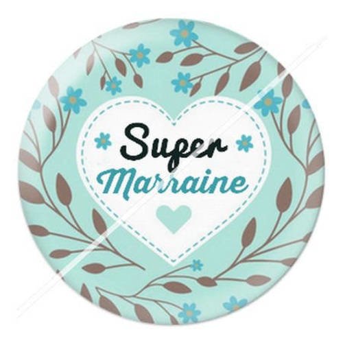 Cabochon résine a coller 25 mm marraine 9 