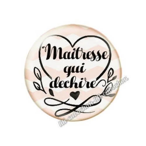 Cabochon résine a coller 25 mm maîtresse r10 