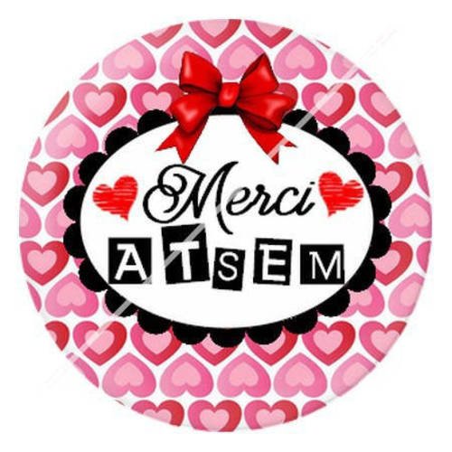 Cabochon résine a coller 25 mm pour atsem 14 