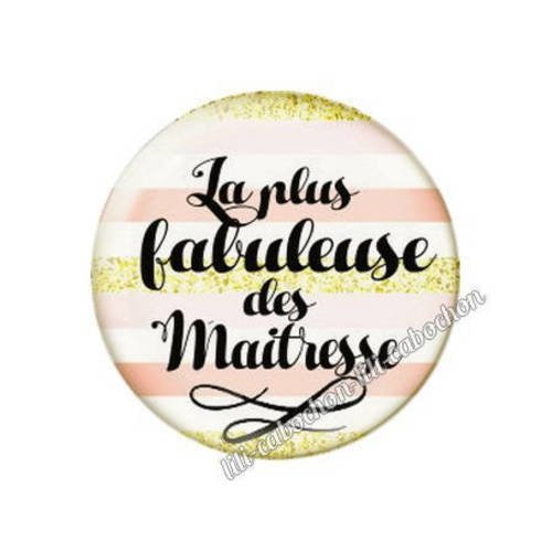 Cabochon résine a coller 25 mm maîtresse r5 