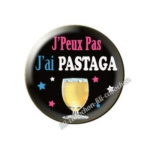 Cabochon résine a coller 25 mm j'peux pas j'ai pastaga