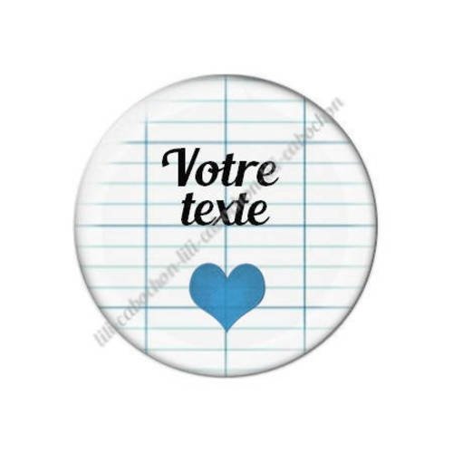 Cabochon résine a coller 25 mm à personnaliser avec votre texte ref f21 
