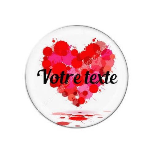 Cabochon résine a coller 25 mm à personnaliser avec votre texte ref f64 