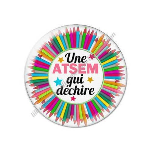 Cabochon résine a coller 25 mm pour atsem k12 