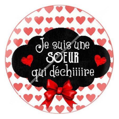 Cabochon résine a coller 25 mm pour super soeur 12 