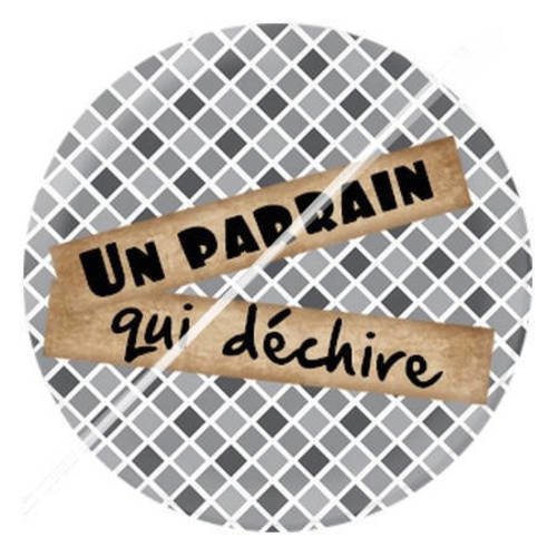 Cabochon résine a coller 25 mm pour parrain 4 