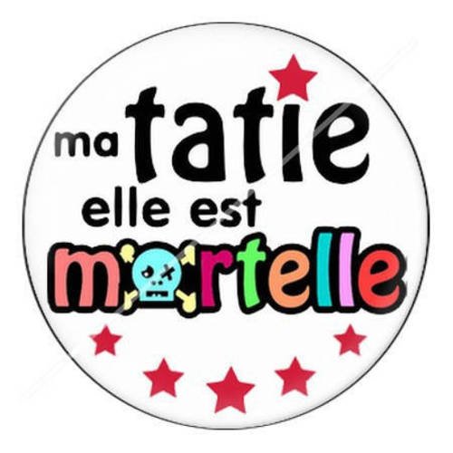 Cabochon résine a coller 25 mm pour tata tatie c7 