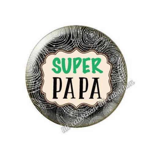 Cabochon résine a coller 25 mm papa p14 