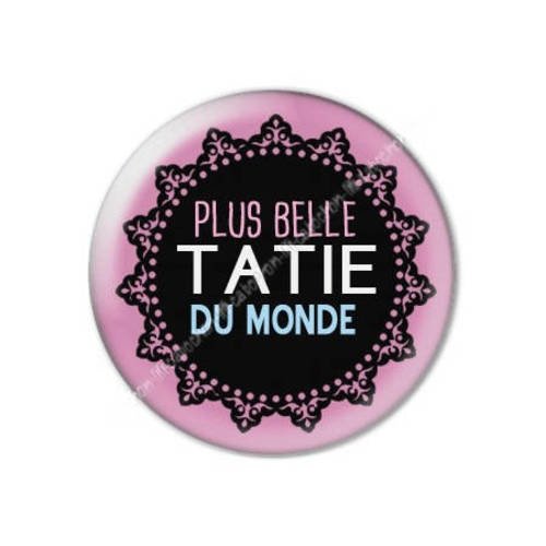 Cabochon résine a coller 25 mm tatie tata f22 