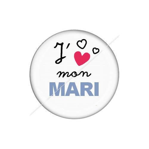 Cabochon résine a coller 25 mm mari 16 