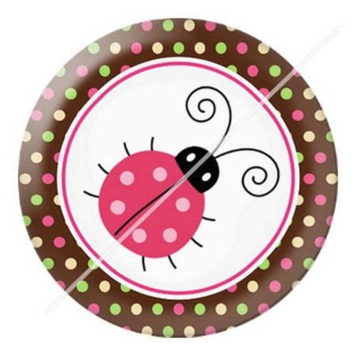 Cabochon résine a coller 25 mm coccinelle 7 