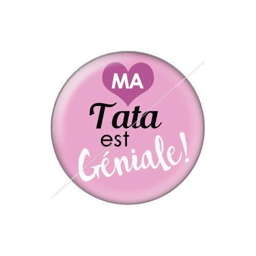 Cabochon résine a coller 25 mm tatie tata j24 