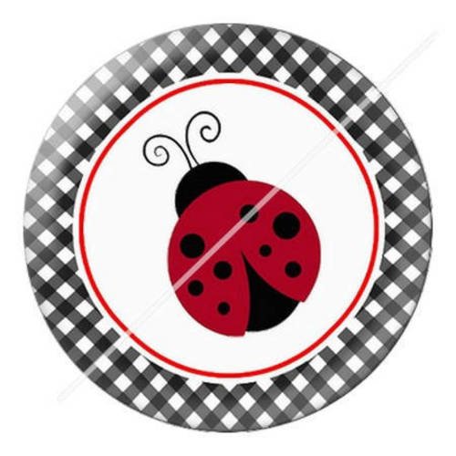 Cabochon résine a coller 25 mm coccinelle 5 