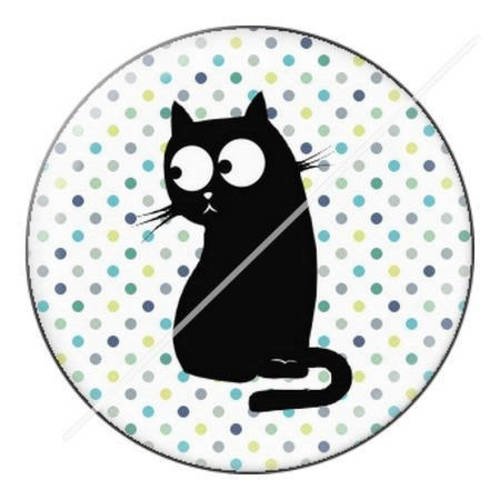 Cabochon résine a coller 25 mm  motifs chat p14 