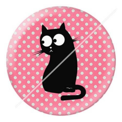 Cabochon résine a coller 25 mm  motifs chat p10 