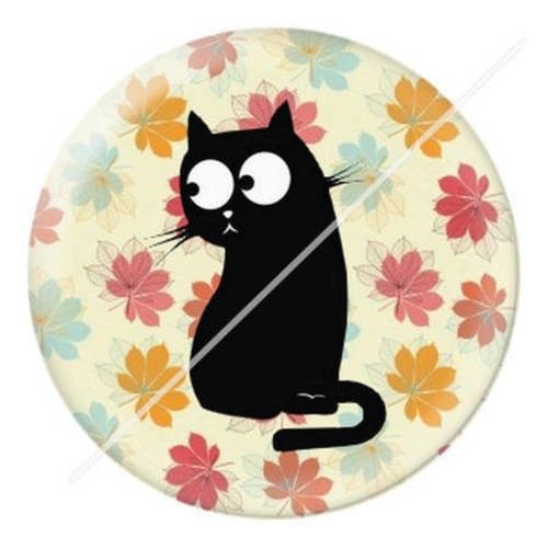 Cabochon résine a coller 25 mm  motifs chat p11 