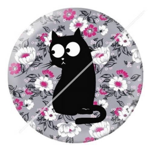 Cabochon résine a coller 25 mm  motifs chat p1 