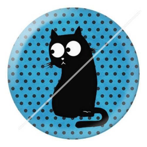 Cabochon résine a coller 25 mm  motifs chat p4 