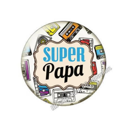 Cabochon résine a coller 25 mm papa p4 