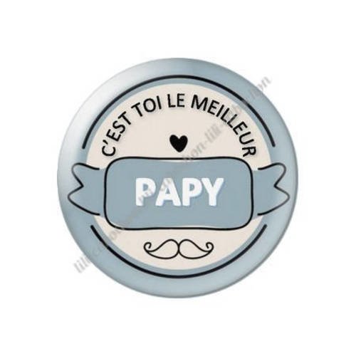 Cabochon résine a coller 25 mm papy 42 