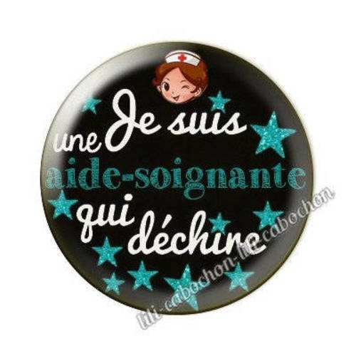 Aide-soignante aa23* cabochon en résine époxy 25 mm