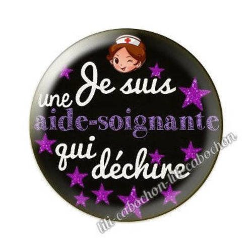 Aide-soignante aa19* cabochon en résine époxy 25 mm