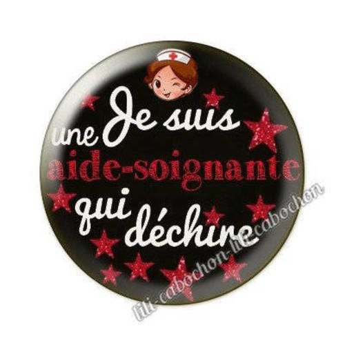 Aide-soignante aa13 cabochon en résine époxy 25 mm