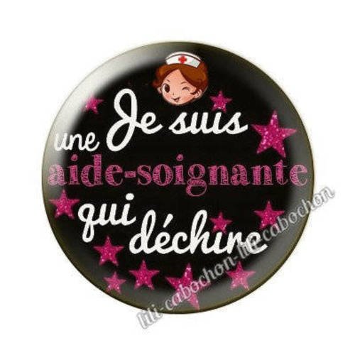 Aide-soignante aa11* cabochon en résine époxy 25 mm