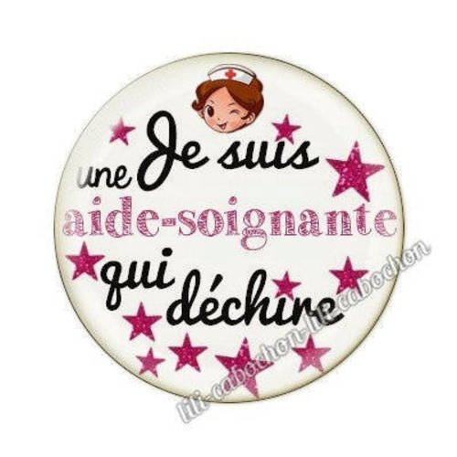 Aide-soignante aa10* cabochon en résine époxy 25 mm